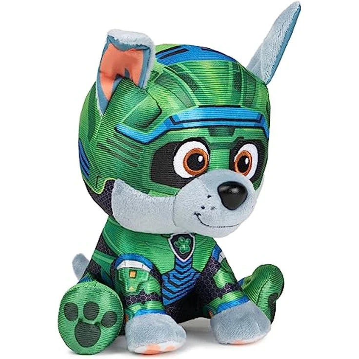 GUND PAW Patrol Der Mighty Kinofilm Rocky, 15 cm - original Plüschtier zum Kinofilm 2023, zum Nachspielen der Lieblingsszenen und treuer Begleiter, Spielzeug für Kinder ab 1 Jahr – Bild 4