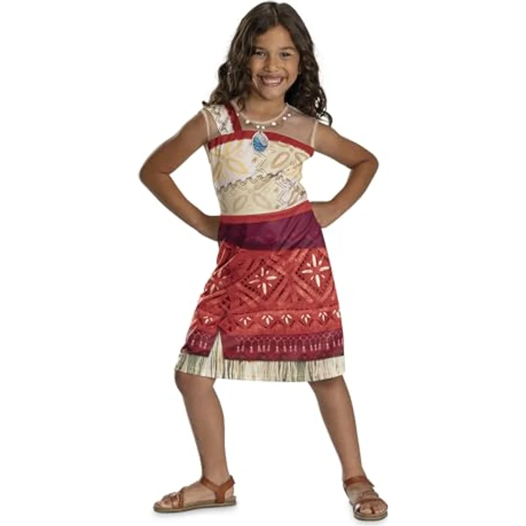 Disguise Moana Basic Plus Kleid (EU), Disney lizenziertes Kinderkostüm mit filmgenauen Details, bequem und atmungsaktiv, ideal für Abenteuer und kreatives Spielen – Bild 2