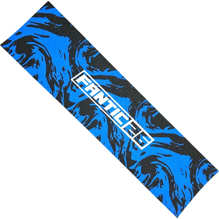 Fantic26 Stuntscooter Fantic26 Stunt-Scooter Griptape 58,5cm x 15,5cm Swirl Schwarz/Blau, reißfestes/wasserfestes PVC Material, extra starker Kleber – Bild 1