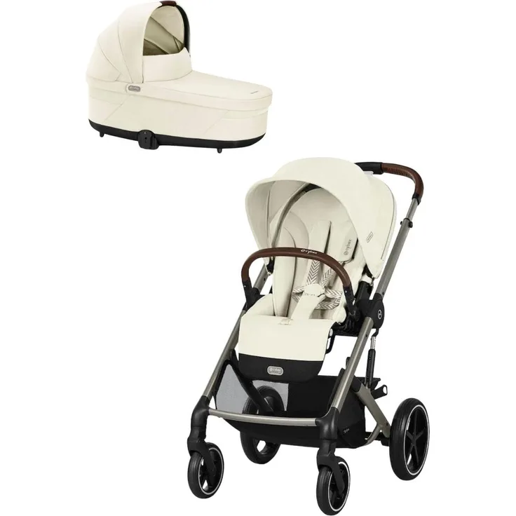 Cybex Balios S Lux, 2in1 Kombikinderwagen inkl. Babywanne, vielseitig und bequem, schwarz