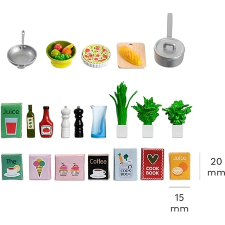 Lundby Puppenhausmöbel Puppenhauszubehör, Einzelteile, natürliche Materialien, ab 4 Jahren – Bild 4