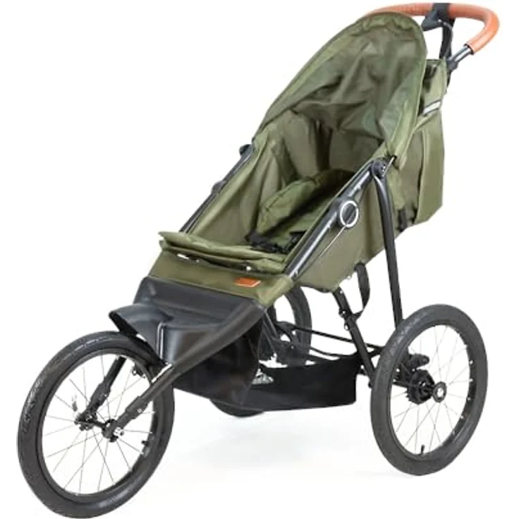 Babytrold Jogger Kinderwagen, mit großen Lufträdern, Handbremse und zusammenklappbar, grau – Bild 6