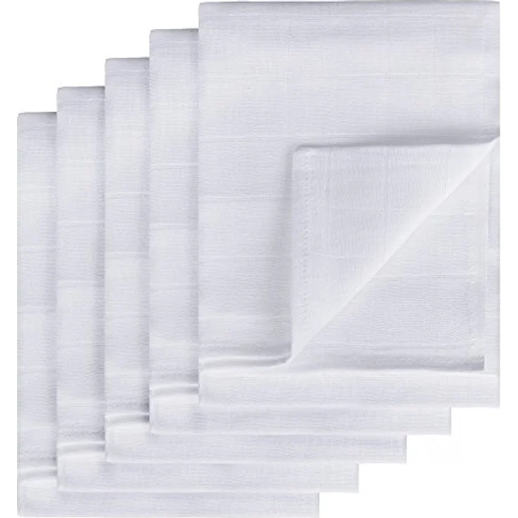 T-TOMI TETRA White Stoffwindeln, 5 Stück, 70x70 cm, hohe Saugfähigkeit, 100% Baumwolle – Bild 2