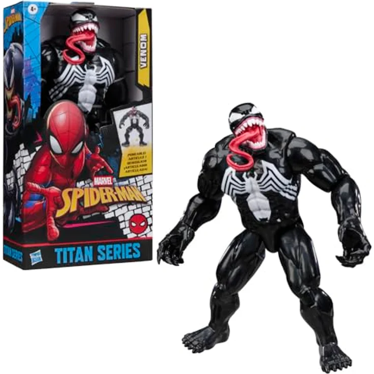 Marvel Spider-Man Titan Serie Venom Deluxe Action-Figur, 30 cm groß mit 11 Bewegungspunkten, Superhelden-Spielzeug für Kinder ab 4 Jahren – Bild 3
