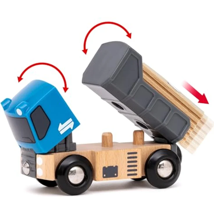 BRIO® Spielzeug-Eisenbahn BRIO® WORLD, Starterset Güterzug mit Kran A, 14-teilig, Made in Europe, FSC®-zertifiziert – Bild 5