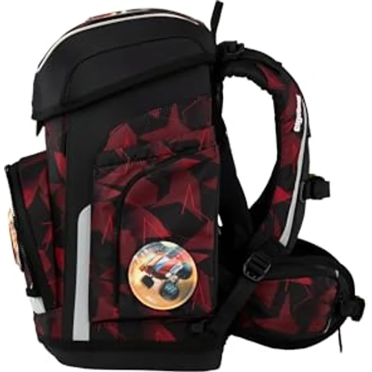 ergobag cubo Set, ergonomischer Schulranzen 5-teilig mit individuell anpassbarem Tragesystem und reflektierenden Elementen, für 1. Klasse Grundschule – Bild 4