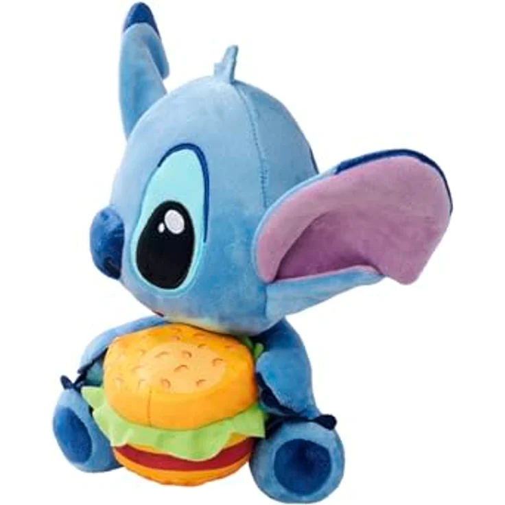 Simba Disney Stitch mit Burger, 25 cm Plüschfigur, kuschelig weich, für Kinder ab den ersten Lebensmonaten geeignet – Bild 2