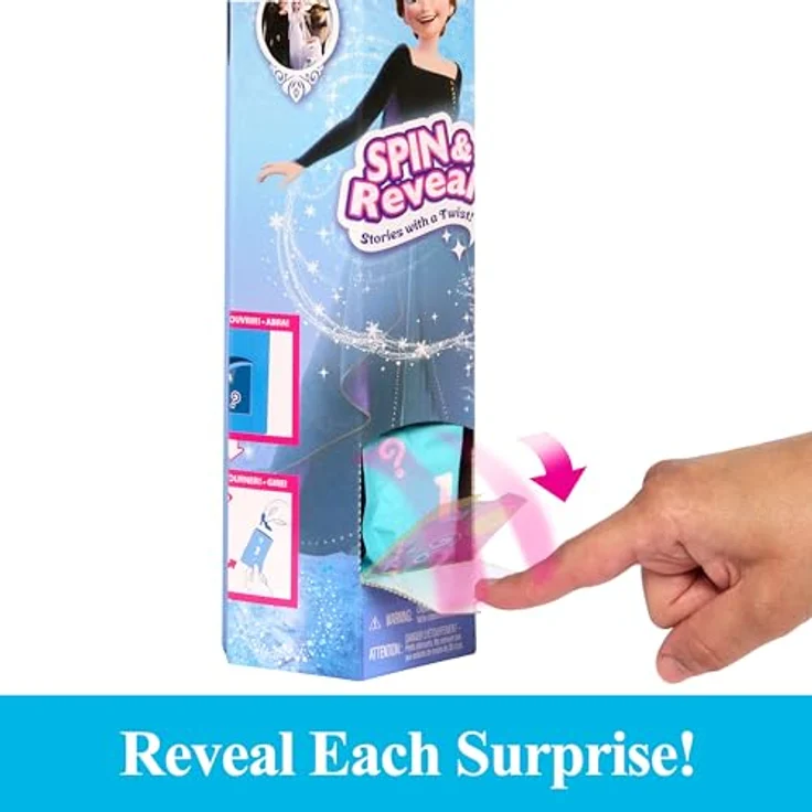 Mattel® Anziehpuppe Disney Die Eiskönigin Spin & Reveal Anna, Magische Blume und 5 Überraschungstüten, Film-inspiriertes Outfit – Bild 6