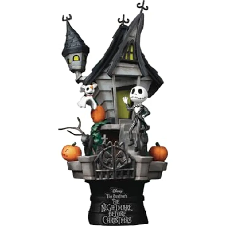Beast Kingdom Diorama Statue Jack Skellington mit Zero, 15 cm, detailreiche Sammelfigur