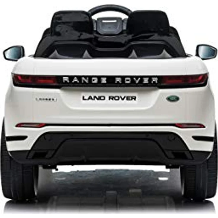 FINOOS Kinder Elektroauto Range-Rover Evoque 12V Original Lizenz Kinderauto Kinderfahrzeug Elektroauto, weiß, Musikmodul, Bluetooth, Hupe, MP3, UKW-Radio, USB-Eingang – Bild 3