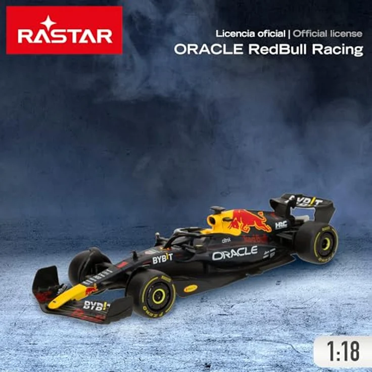 ColorBaby 41287 Rastar F1 Oracle Red Bull Racing RB18, Maßstab 1:18, ferngesteuert, Frequenz 2,4 GHz, 6 Richtungen, Marineblau – Bild 3