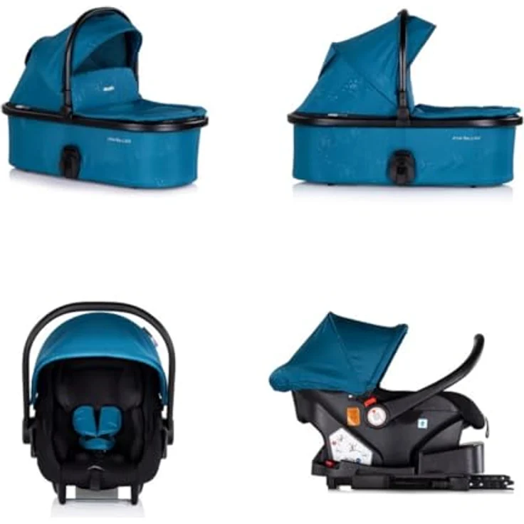 Chipolino Kombikinderwagen 3 in1 Marbella blau, mit Fußabdeckung und i-Size Babyschale – Bild 5