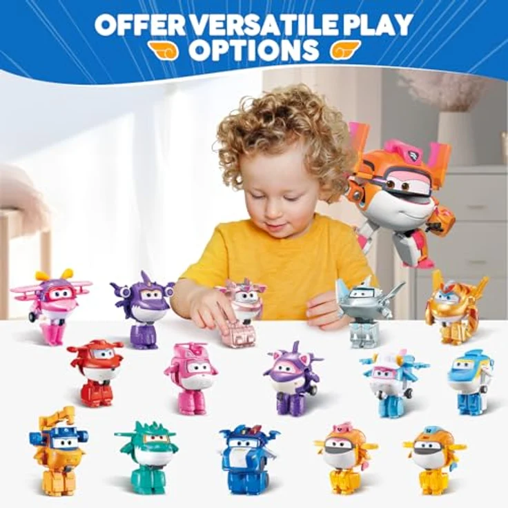 Super Wings Transformations-Flugzeug Supercharged Tiki, 5,08 cm Spielzeug-Flugzeug und Roboterfigur für Kinder ab 3 Jahren, 2-in-1 mit beweglichen Gelenken – Bild 5