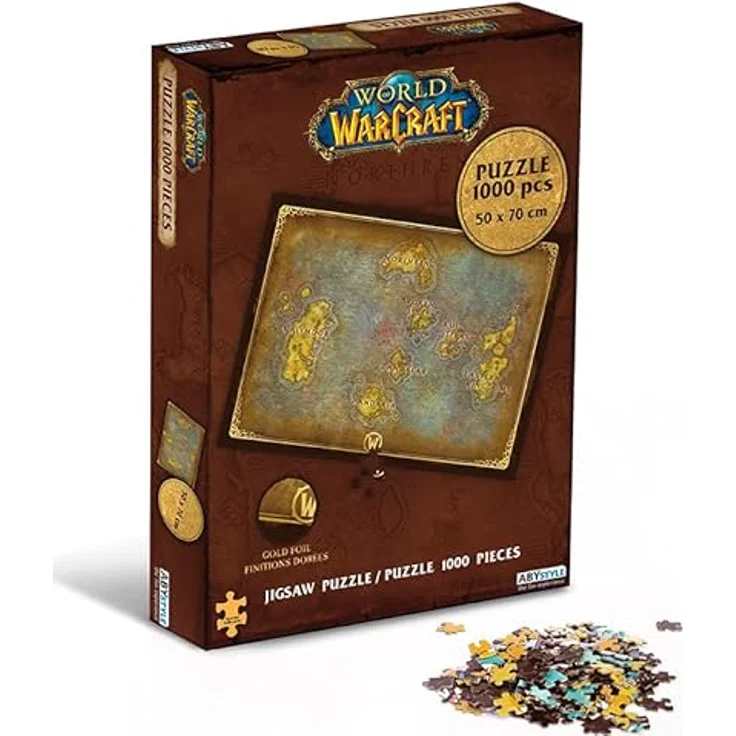 ABYstyle World of Warcraft - Puzzle 1000 pièces - Karte von Azeroth, 50 x 70 cm – Bild 3