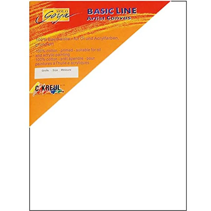 KREUL 63040 - Solo Goya Stretched Canvas Basic Line, Keilrahmen ca. 30 x 40 cm, mit Leinwand aus Baumwolle 4 fach grundiert, ideal für Öl, Acryl-und Gouachefarben