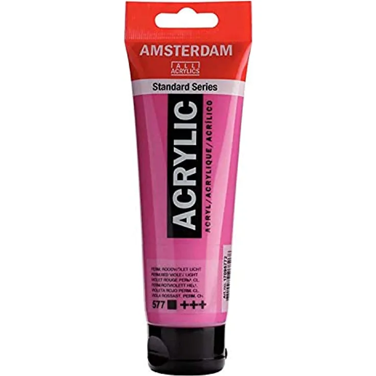 Amsterdam AAC 120ML Viol. Rojo P.CL, Malfarbe in leuchtendem Rot, 120 ml