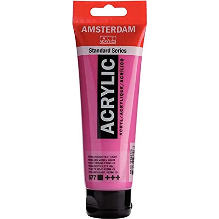 Amsterdam AAC 120ML Viol. Rojo P.CL, Malfarbe in leuchtendem Rot, 120 ml – Bild 1