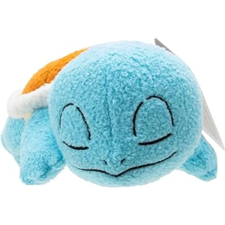 Jazwares Pokémon Schlafende Plüschfigur Schiggy, 12 cm, super weich und perfekt zum Kuscheln – Bild 4