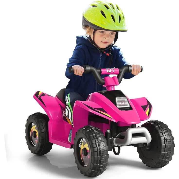 KOMFOTTEU Elektro-Kinderquad Miniquad, 6V 4,5AH Akku, für Kinder ab 3 Jahre, bis zu 30kg, Rosa