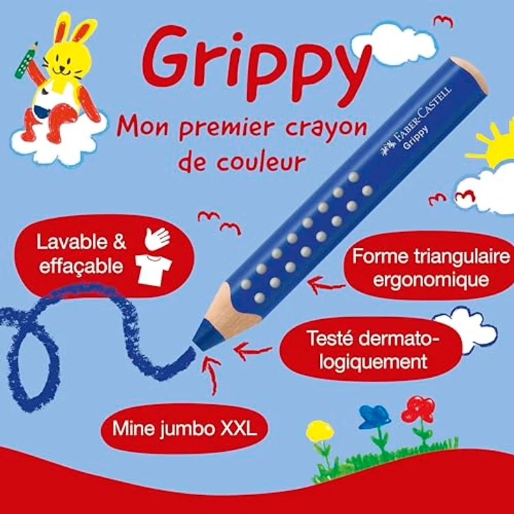 POSCA Grippy Einzelanspitzer, kindersicherer Anspitzer für Stiftdurchmesser 10 mm, blau – Bild 3