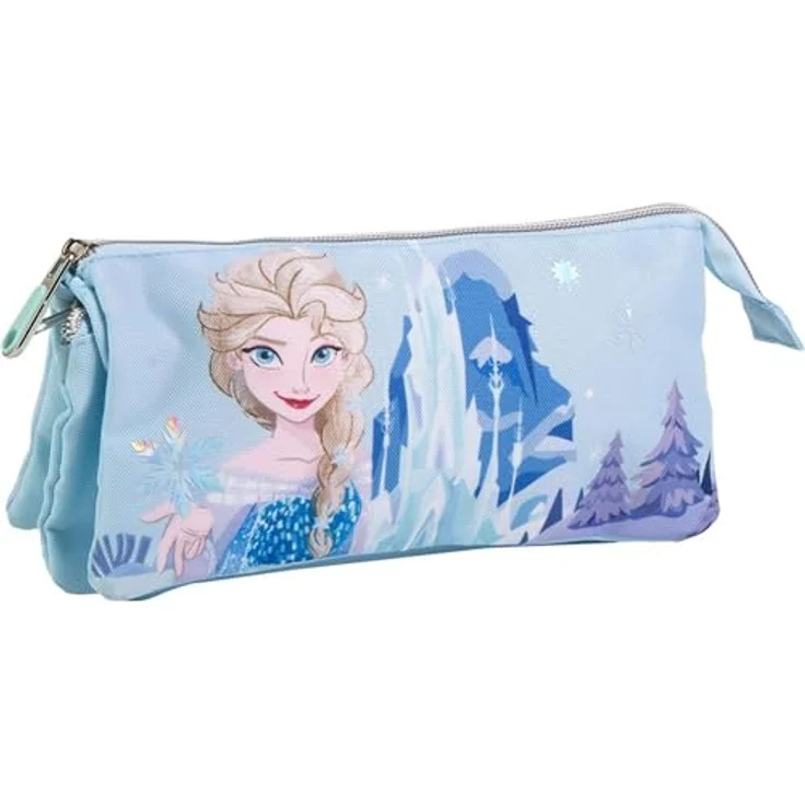 Cerda Disney Frozen Iridescent Federmäppchen, praktisches Mäppchen für Schule und Freizeit, platzsparend und strapazierfähig – Bild 1