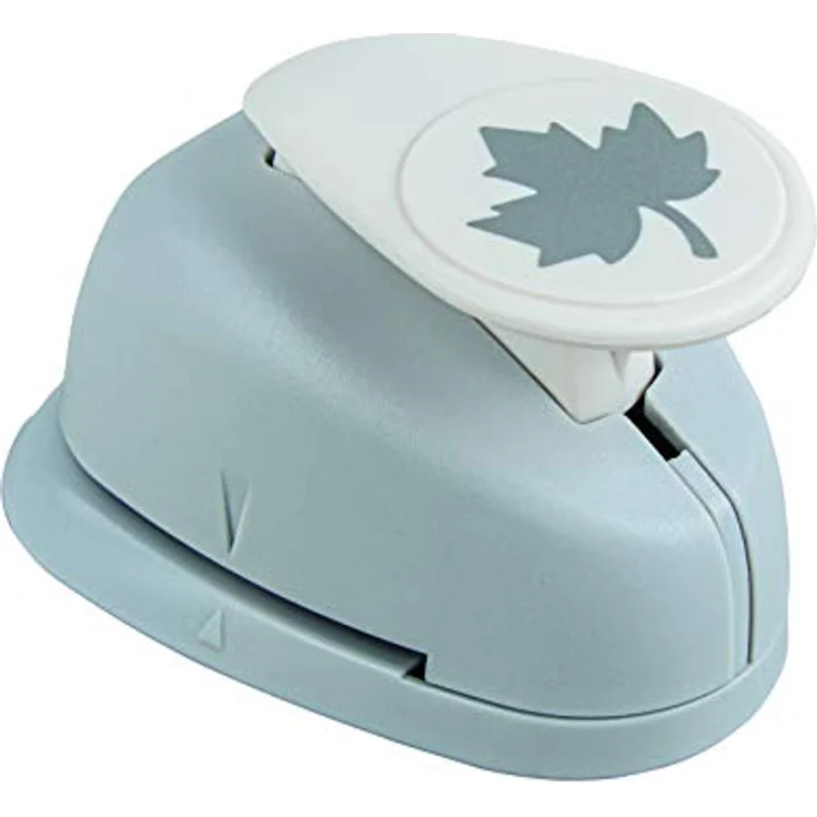 Rayher Hobby 89831000 Motivstanzer Ahornblatt, ø 2,54 cm- 1 Zoll, mit Auffangbehälter und Sicherheitsabdeckung, geeignet für Papier/Karton bis zu 200g/m², transparent – Bild 1