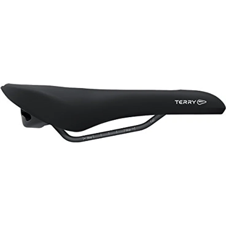 TERRY Ergon Herren Figura Fahrradsattel, Black, Standard mit Light FeC Stahl Gestell und ErgoFoam-Schaum – Bild 1