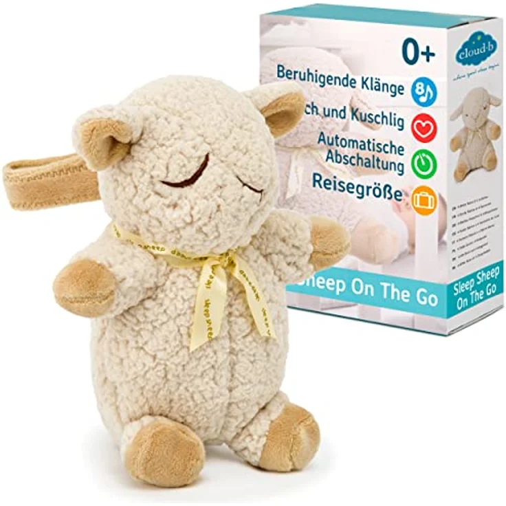 Cloud b Beruhigende Klangmaschine | Kuscheliges Plüschtier | 4 Geräusche und 4 Schlaflieder | Automatische Abschaltung | Sleep Sheep – Bild 2