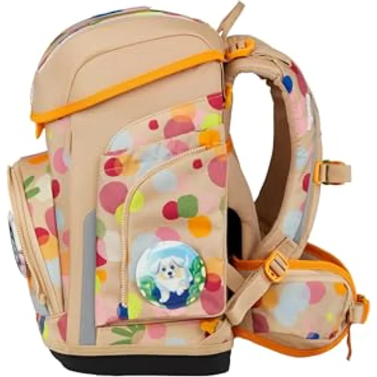 ergobag cubo Set, ergonomischer Schulranzen 5-teilig für 1. Klasse, höhenverstellbar, mit Sportbeutel und gefülltem Federmäppchen, recycelte PET-Flaschen – Bild 3