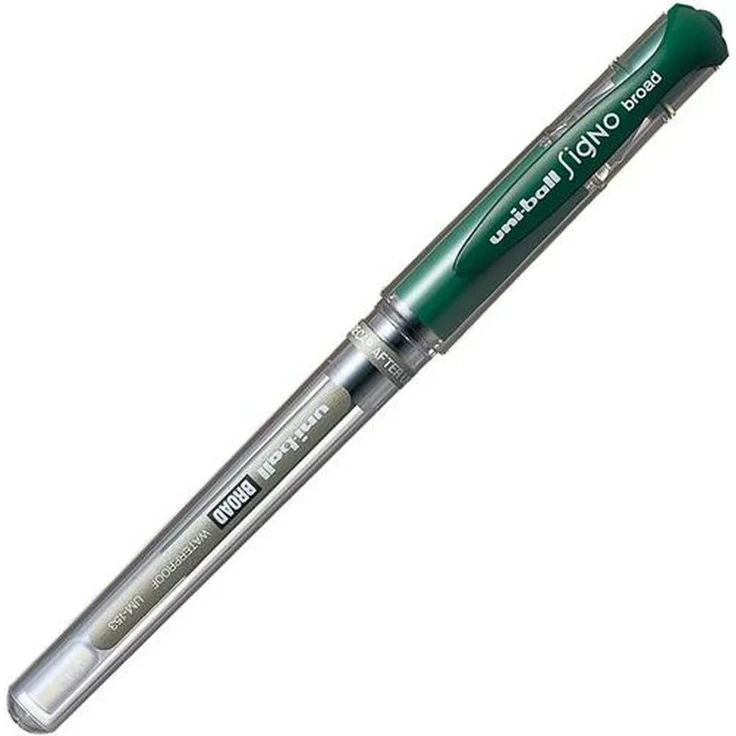 Uni-ball Signo Broad UM-153 W Flüssigtintenstift, 0,6 mm, grün, 12 Stück