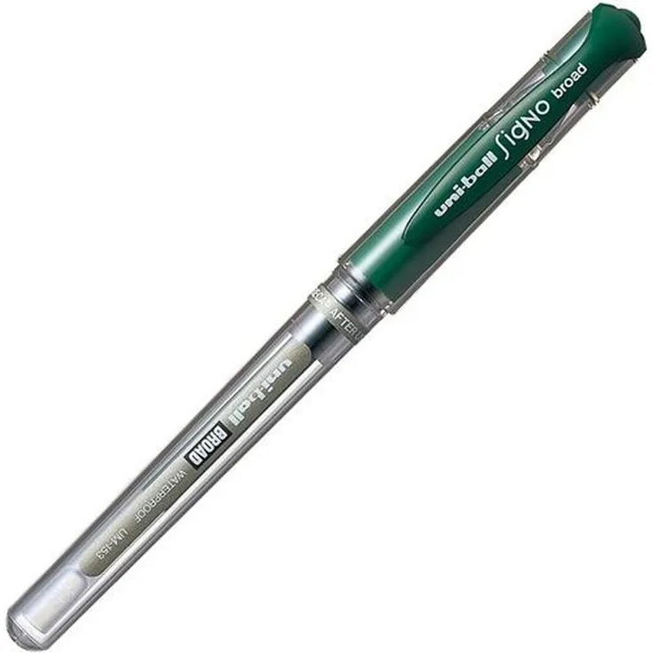Uni-ball Signo Broad UM-153 W Flüssigtintenstift, 0,6 mm, grün, 12 Stück