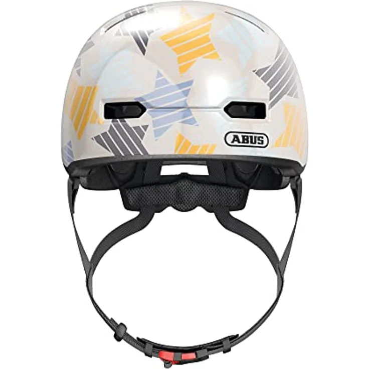 ABUS Kinderhelm Skurb Kid - robuster Fahrradhelm im Skater-Look mit Platz für einen Zopf und vielfältigen Designs - für Mädchen und Jungen - Grau mit Sternen, Größe M – Bild 2