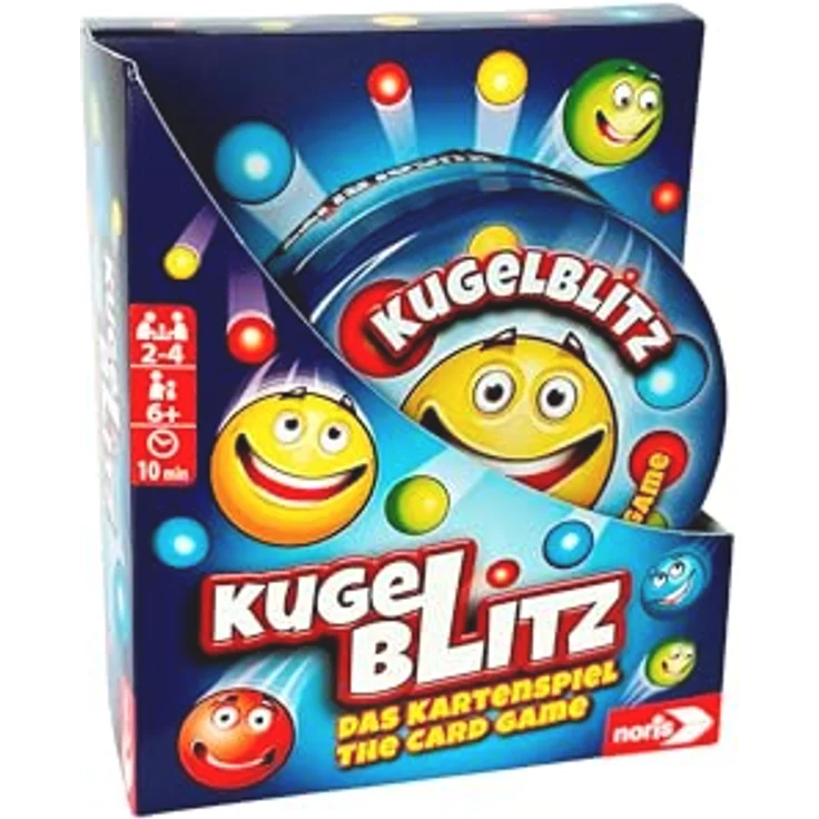 Noris-Spiele Kugelblitz - Das Kartenspiel, für 2-6 Spieler, geeignet ab 3 Jahren, Vorsicht: Kleinteile – Bild 1
