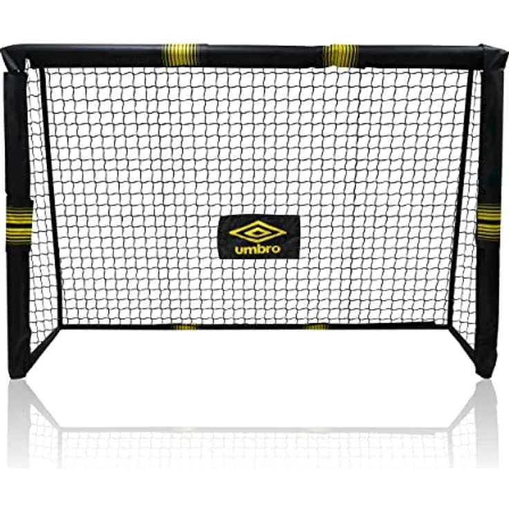 Umbro Fußballtor - 300 x 200 x 120 cm - Metall - Fußballtrainingsgeräte für alle Altersgruppen - Einfache Montage - Schwarz/Gelb