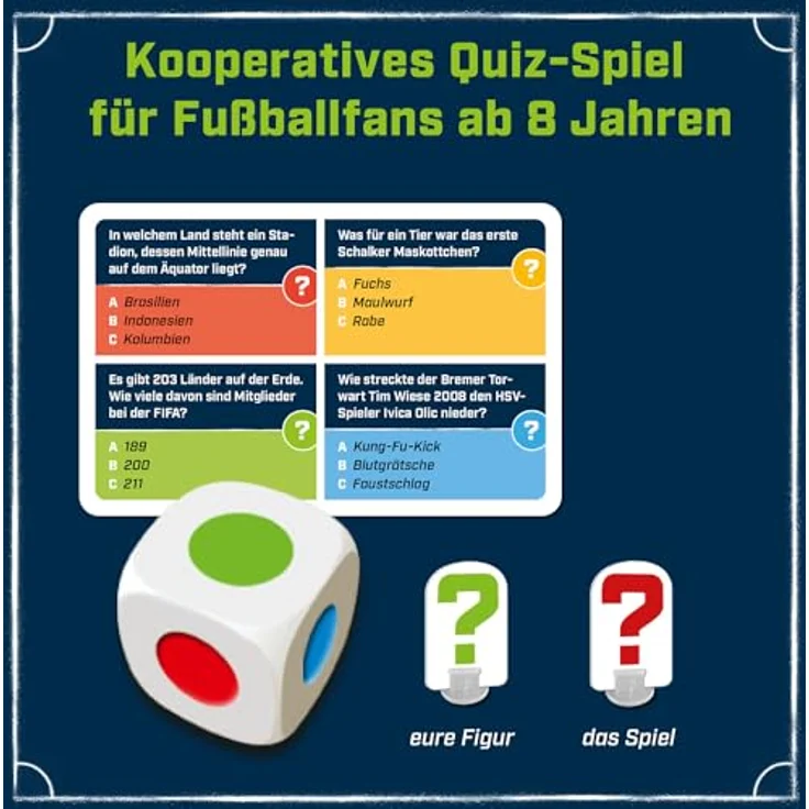 Kosmos Kicker Kids Fußball-Quiz, Brettspiel für 2-4 Spieler mit Fussballprofis vom Kicker Kids Magazin, ideal als Fußball Geschenk für Kinder und Fans ab 8 Jahren – Bild 4