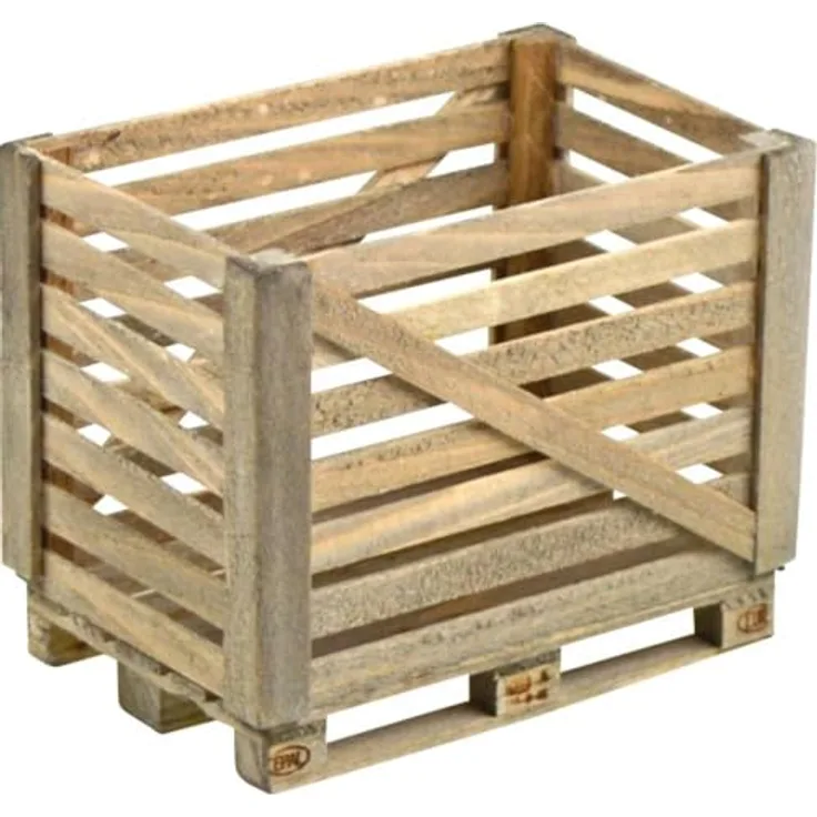 Carson Modellsport 500907609, 1:14 Holzgitterbox auf Europalette, Zubehör für Truck Modellbauer, 85x57x60mm, 1 Stück