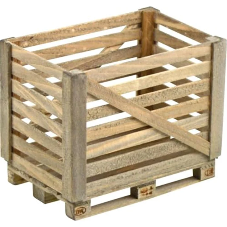 Carson Modellsport 500907609, 1:14 Holzgitterbox auf Europalette, Zubehör für Truck Modellbauer, 85x57x60mm, 1 Stück – Bild 1