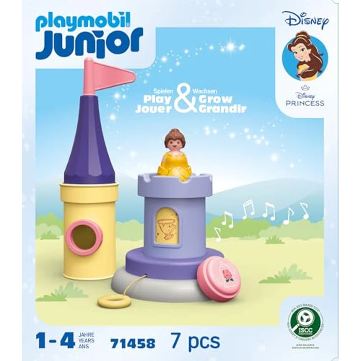 Playmobil® Konstruktions-Spielset Belles Spielturm mit Melodie (71458), JUNIOR & Disney, (7 St), Made in Europe – Bild 6