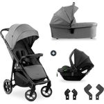 Hauck Kinder-Buggy Shop N Care Trio Set, 3-in-1 Buggy-Set mit Babyschale und Babywanne, schwarz