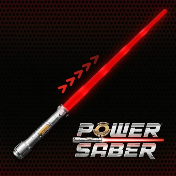 Goliath POWER SABER Rot - Automatisch ausziehbares und einziehbares Laserschwert für Kinder ab 6 Jahren, Realistisches Laserspielzeug, Intergalaktischer Kampf, 30cm/ ausgezogen 90cm, Box Fenster – Bild 3