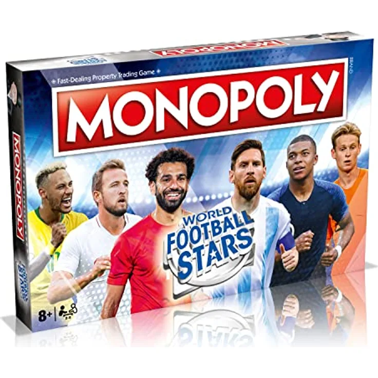 Winning Moves Football Stars Monopoly-Brettspiel, Spielzeug für Kinder ab 8, mit Ronaldo, Messi, Neymar, Harry Kane und Salah