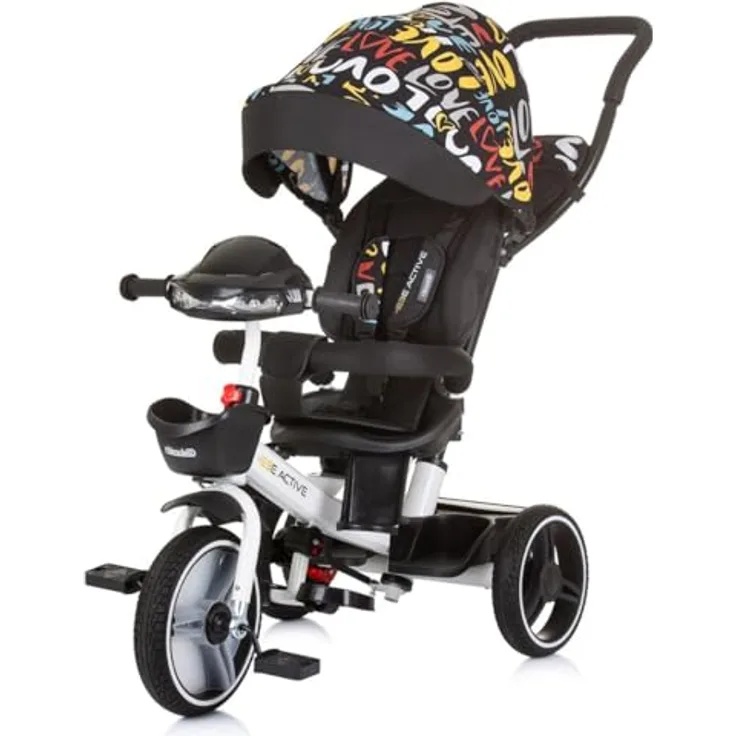 Chipolino Tricycle Dreirad Be Active 2 in 1 Sitz drehbar Musik Licht drehbar, bunt
