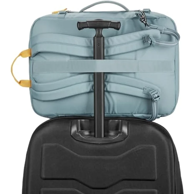 Pacsafe Trekkingrucksack GO 34L Carry-On, Diebstahlsicherer Reiserucksack aus wasserabweisendem, recyceltem Polyester, passend für Flugzeuggepäckfächer – Bild 7