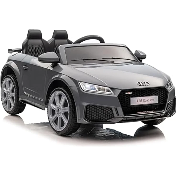 FINOOS Kinder elektroauto A.U.D.I. TTRS 12V Elektroauto für Kinder mit Fernbedienung 2,4GHz, Akku: 12V, 4,5Ah, 2 x Motor 30 Watt in Grau – Bild 5