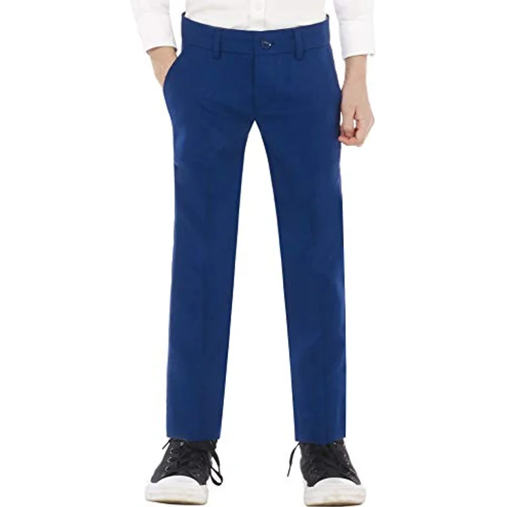 OppoSuits Dunkelblauer Anzug für Jungen zur Kommunion, Slim Fit, 3-teilig mit Jacke, Hose und Krawatte, Maschinenwaschbar, Größen 122-128 – Bild 3