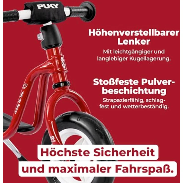 PUKY LR M Chilli Red Laufrad ab 2 Jahre | Kinderspielzeug | Balance Bike | Höhenverstellbarer Lenker & Sattel – Bild 5