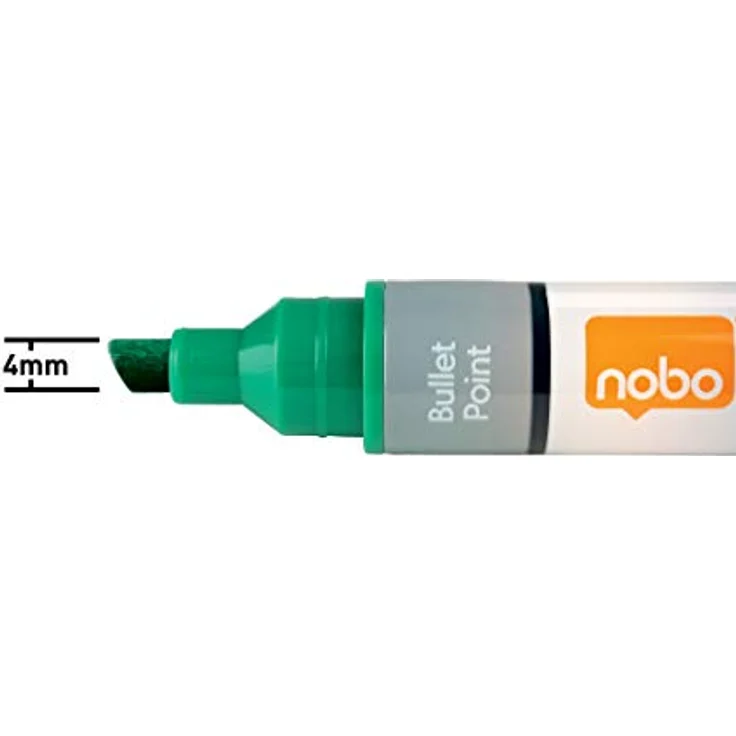 NOBO Liquid Ink Whiteboard Marker, Keilspitze, vegan, 4 mm Strichstärke, grün, VE=10 Stück – Bild 2
