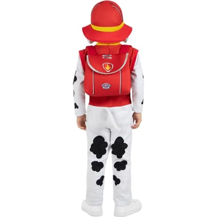 Funidelia Offizielles Marshall Paw-Patrol Kostüm für Kinder, Overall mit Schwanz, Mütze und Rucksack, Größe 3-4 Jahre, rot, für Karneval und Halloween – Bild 3
