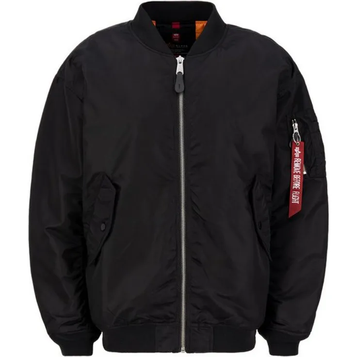 Alpha Industries Bomberjacke Alpha Industries Women - Bomber Jackets MA-1 Core Wmn, Flight-Nylon, wasserabweisend, übergroße Passform, Navy