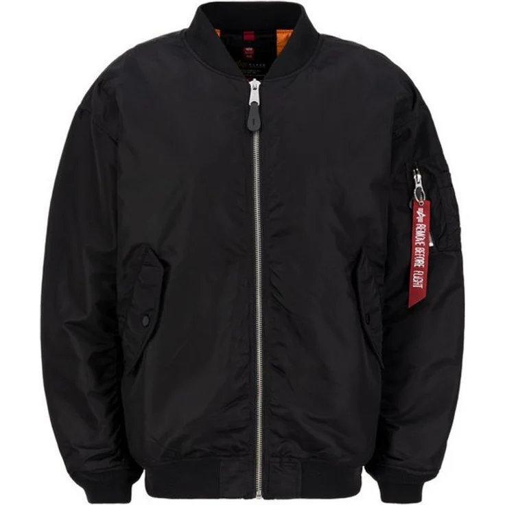 Alpha Industries Bomberjacke Alpha Industries Women - Bomber Jackets MA-1 Core Wmn, Flight-Nylon, wasserabweisend, übergroße Passform, Navy